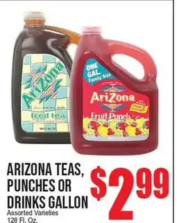 Extra Supermarket ARIZONA TEAS, PUNCHES OR DRINKS GALLON offer