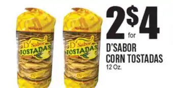 Extra Supermarket D'SABOR CORN TOSTADAS offer