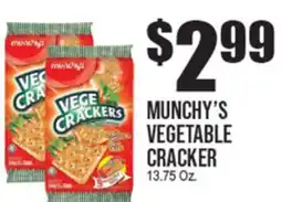 Extra Supermarket MUNCHY'S VEGETABLE CRACKER offer