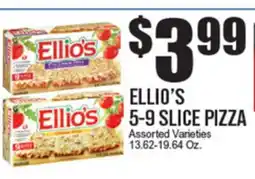 Extra Supermarket ELLIO'S 5-9 SLICE PIZZA offer