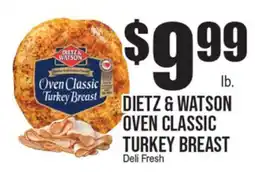 Extra Supermarket DIEBT & WATSON OVEN CLASSIC TURKEY BREAST offer
