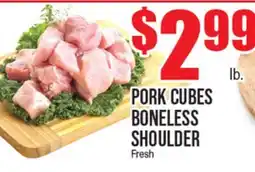 Extra Supermarket PORK CUBES BONELESS SHOULDERS offer