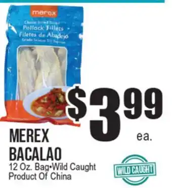 Extra Supermarket MEREX BACALAO offer