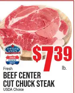 Extra Supermarket FRESH BEEF CENTER CUT CHUCK STEAK offer