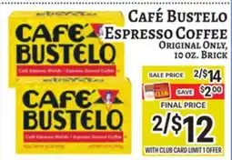 Trade Fair Supermarket CAFÉ BUSTELO Espresso Coffee offer