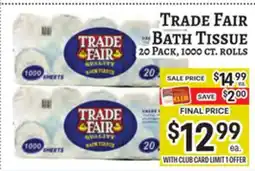 Trade Fair Supermarket TRADE FAIR BATH TISSUE offer