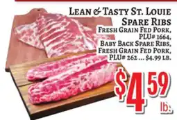 Trade Fair Supermarket LEAN & TASTY ST. LOUIE SPARE RIBS offer