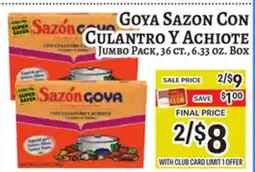 Trade Fair Supermarket Goya Sazón Con CULANTRÓ Y ACHIOTE offer