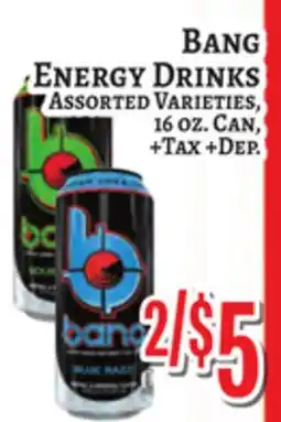 Trade Fair Supermarket Bang ENERGY DRINKS offer