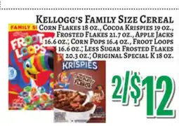 Trade Fair Supermarket KELLOGG'S FAMILY SIZE CEREAL offer