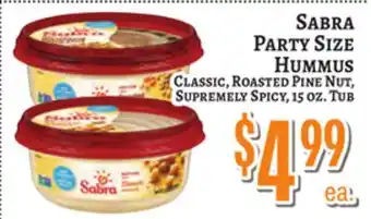 Trade Fair Supermarket SABRA PARTY SIZE HUMMUS offer