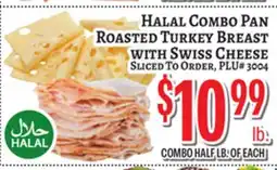 Trade Fair Supermarket HALAL COMBO PAN ROASTED TURKEY BREAST WITH SWISS CHEESE offer