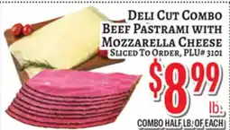 Trade Fair Supermarket DELI CUT COMBO BEEF PASTRAMI WITH MOZZARELLA CHEESE offer