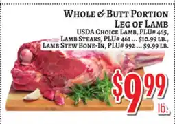 Trade Fair Supermarket WHOLE & BUTT PORTION LEG OF LAMB offer