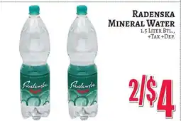 Trade Fair Supermarket RADENSKA MINERAL WATER offer