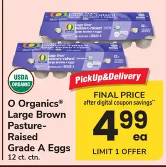 ACME O Organics Large Brown Pasture-Raised Grade A Eggs offer