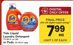 ACME Tide Liquid Laundry Detergent or Pods offer