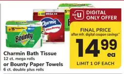 ACME Charmin Bath Tissue or Bounty Paper Towels offer