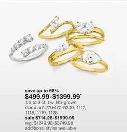 JC Penney 1/2 to 2 ct. t.w. lab-grown diamond‡ offer