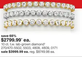 JC Penney 10 ct. t.w. lab-grown diamond‡ offer