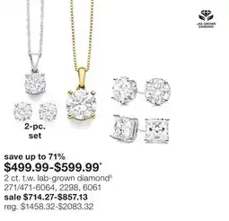 JC Penney 2 ct. t.w. lab-grown diamond§ offer
