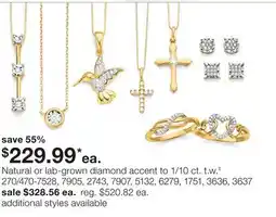 JC Penney Natural or lab-grown diamond accent to 1/10 ct. t.w.‡ offer
