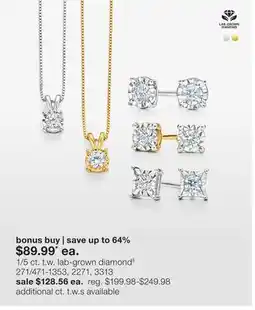 JC Penney 1/5 ct. t.w. lab-grown diamond§ offer