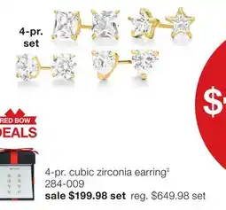 JC Penney 4-Pr. Cubic Zirconia Earring‡ offer