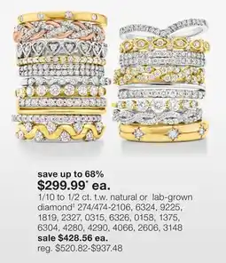 JC Penney 1/10 to 1/2 ct. t.w. natural or lab-grown diamond‡ offer