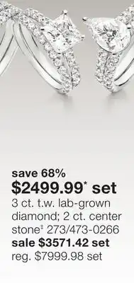 JC Penney 3 Ct. T.W. Lab-Grown Diamond 2 Ct. Center Stone‡ offer