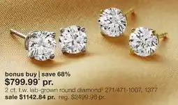 JC Penney 2 Ct. T.W. Lab-Grown Round Diamond‡ offer