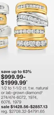 JC Penney 1/2 To 1-1/2 Ct. T.W. Natural Or Lab-Grown Diamond‡ offer