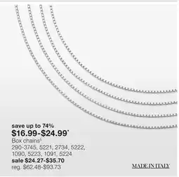 JC Penney Box chains§ offer