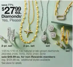 JC Penney Diamonds† 1/20 to 1/10 ct. t.w. natural or lab-grown diamonds offer