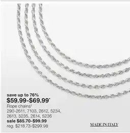 JC Penney Rope chains§ offer
