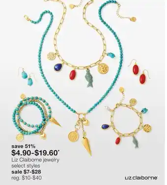 JC Penney Liz Claiborne Jewelry offer