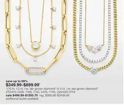 JC Penney 1/10 to 1/2 ct. t.w. lab-grown diamond‡ or 5 ct. t.w. lab-grown diamond§ offer
