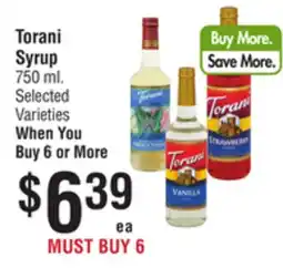 Smart & Final Torani Syrup offer