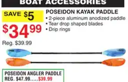 Dunham's Sports POSEIDON KAYAK PADDLE offer