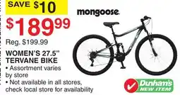 Dunham's Sports MONGOOSE WOMEN'S 27.5 TERVANE BIKE offer