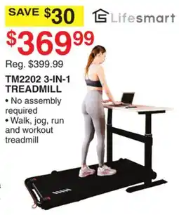 Dunham's Sports LIFESMART TM2202 3-IN-1 TREADMILL offer