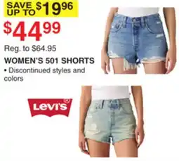 Dunham's Sports LEVI'S WOMEN'S 501 SHORTS offer