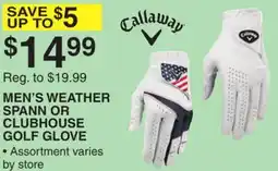 Dunham's Sports CALLAWAY MEN'S WEATHER SPANN OR CLUBHOUSE GOLF GLOVE offer