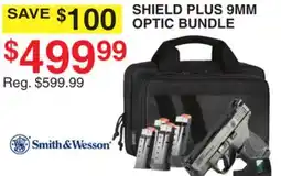 Dunham's Sports SMITH & WESSON SHIELD PLUS 9MM OPTIC BUNDLE offer