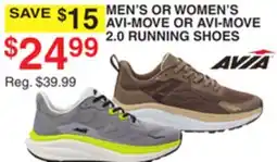 Dunham's Sports AVIA MEN'S OR WOMEN'S AVI-MOVE OR AVI-MOVE 2.0 RUNNING SHOES offer