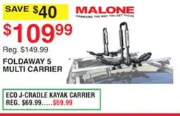 Dunham's Sports MALONE FOLDAWAY 5 MULTI CARRIER offer