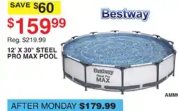 Dunham's Sports BESTWAY 12' X 30 STEEL PRO MAX POOL offer
