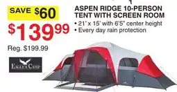 Dunham's Sports EAGLES CAMP ASPEN RIDGE 10-PERSON TENT WITH SCREEN ROOM offer