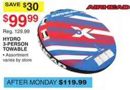Dunham's Sports AIRHEAD HYDRO 3-PERSON TOWABLE offer