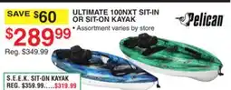 Dunham's Sports PELICAN ULTIMATE 100NXT SIT-IN OR SIT-ON KAYAK offer